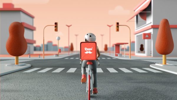 Rappitendero en bicicleta